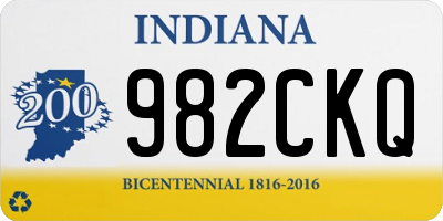 IN license plate 982CKQ