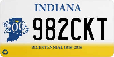 IN license plate 982CKT