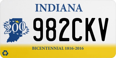 IN license plate 982CKV