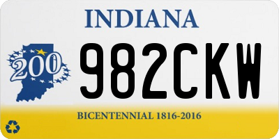 IN license plate 982CKW
