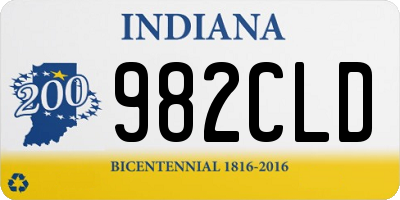 IN license plate 982CLD