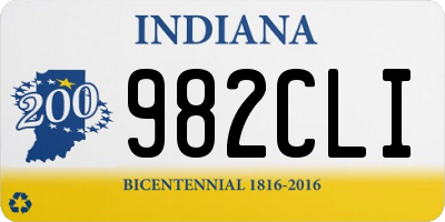 IN license plate 982CLI