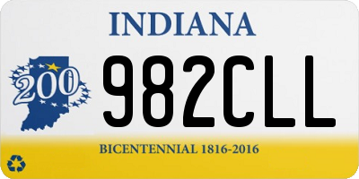 IN license plate 982CLL