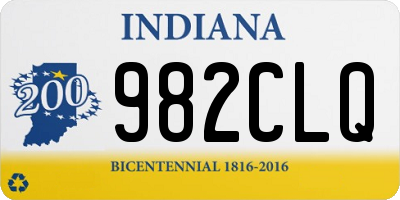 IN license plate 982CLQ