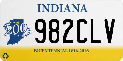 IN license plate 982CLV