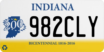 IN license plate 982CLY