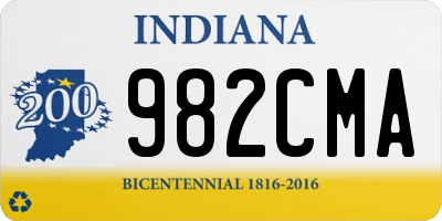 IN license plate 982CMA
