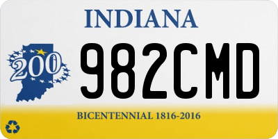 IN license plate 982CMD