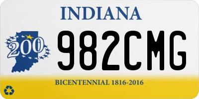 IN license plate 982CMG