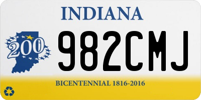 IN license plate 982CMJ
