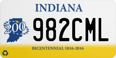 IN license plate 982CML