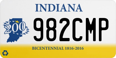 IN license plate 982CMP