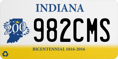 IN license plate 982CMS