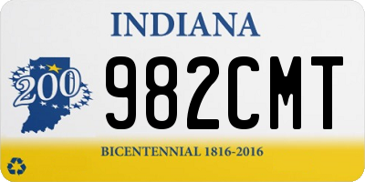 IN license plate 982CMT