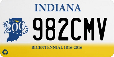 IN license plate 982CMV