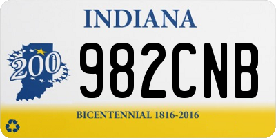 IN license plate 982CNB