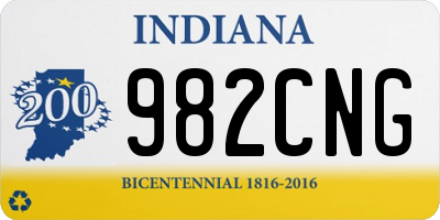 IN license plate 982CNG