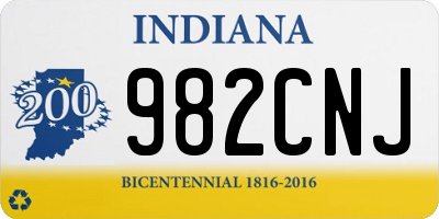 IN license plate 982CNJ