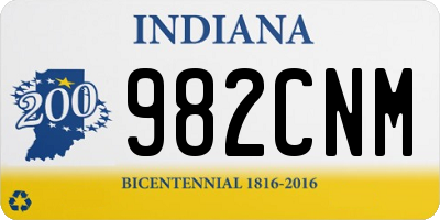 IN license plate 982CNM