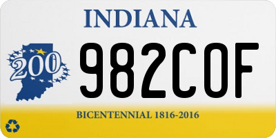 IN license plate 982COF