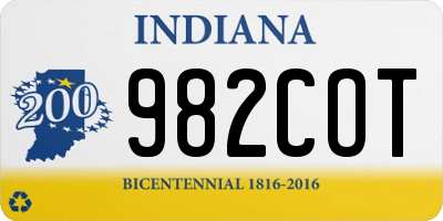 IN license plate 982COT