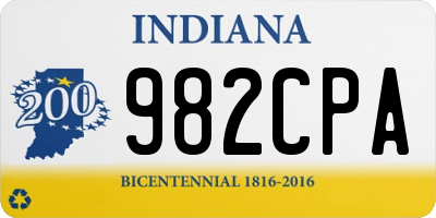 IN license plate 982CPA