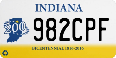 IN license plate 982CPF
