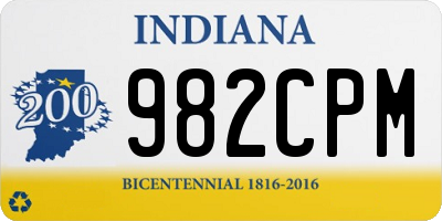 IN license plate 982CPM