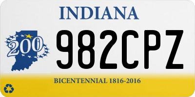 IN license plate 982CPZ