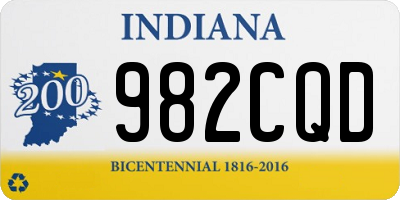 IN license plate 982CQD