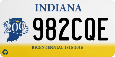 IN license plate 982CQE