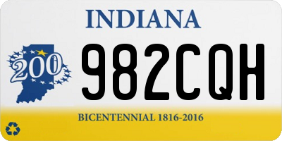 IN license plate 982CQH