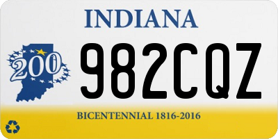 IN license plate 982CQZ