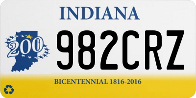 IN license plate 982CRZ