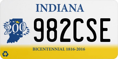 IN license plate 982CSE