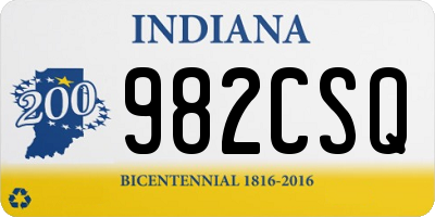 IN license plate 982CSQ