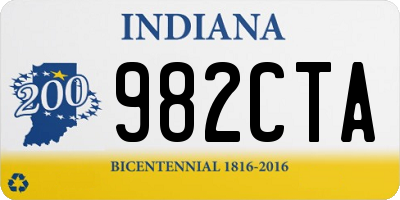 IN license plate 982CTA