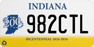 IN license plate 982CTL