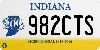 IN license plate 982CTS