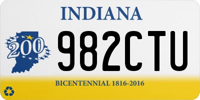 IN license plate 982CTU