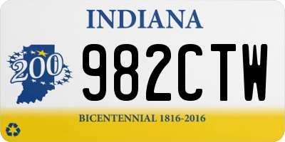 IN license plate 982CTW