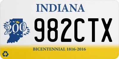 IN license plate 982CTX