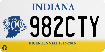 IN license plate 982CTY