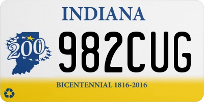 IN license plate 982CUG