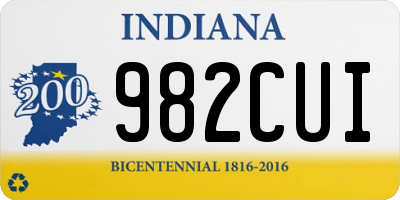 IN license plate 982CUI