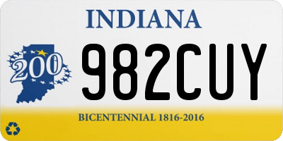 IN license plate 982CUY