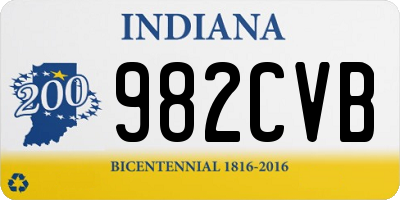 IN license plate 982CVB