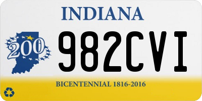 IN license plate 982CVI