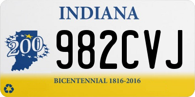 IN license plate 982CVJ