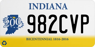 IN license plate 982CVP